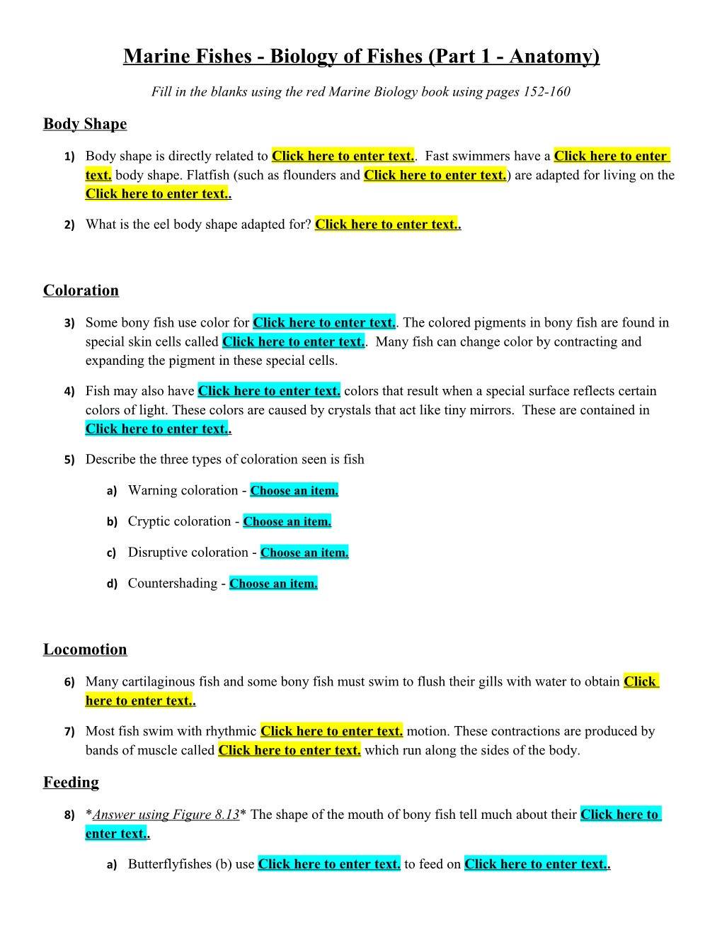 Marine Fishes - Biology of Fishes (Part 1 - Anatomy)