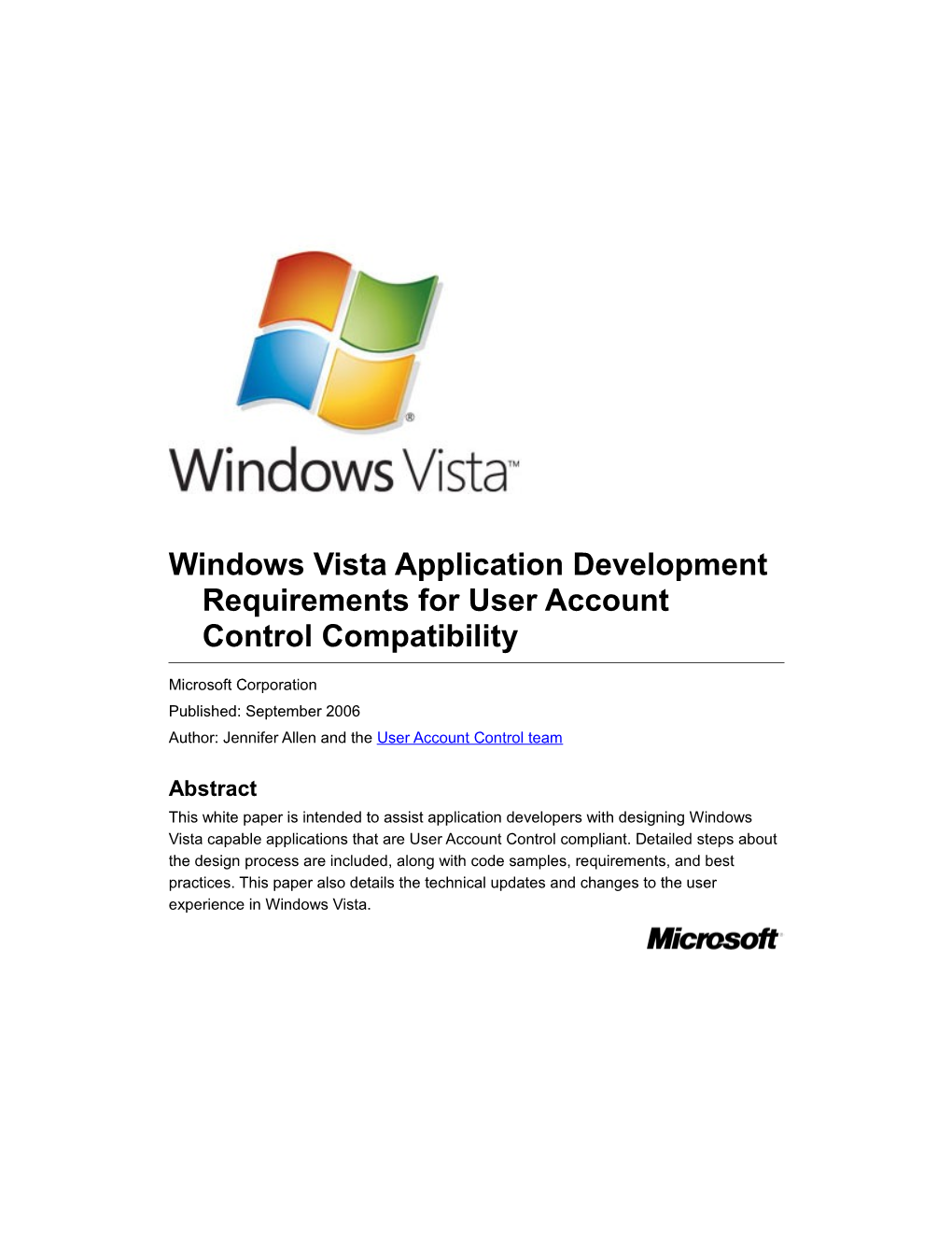 Windows Vista Application Development Requirements for User Account Control Compatibility