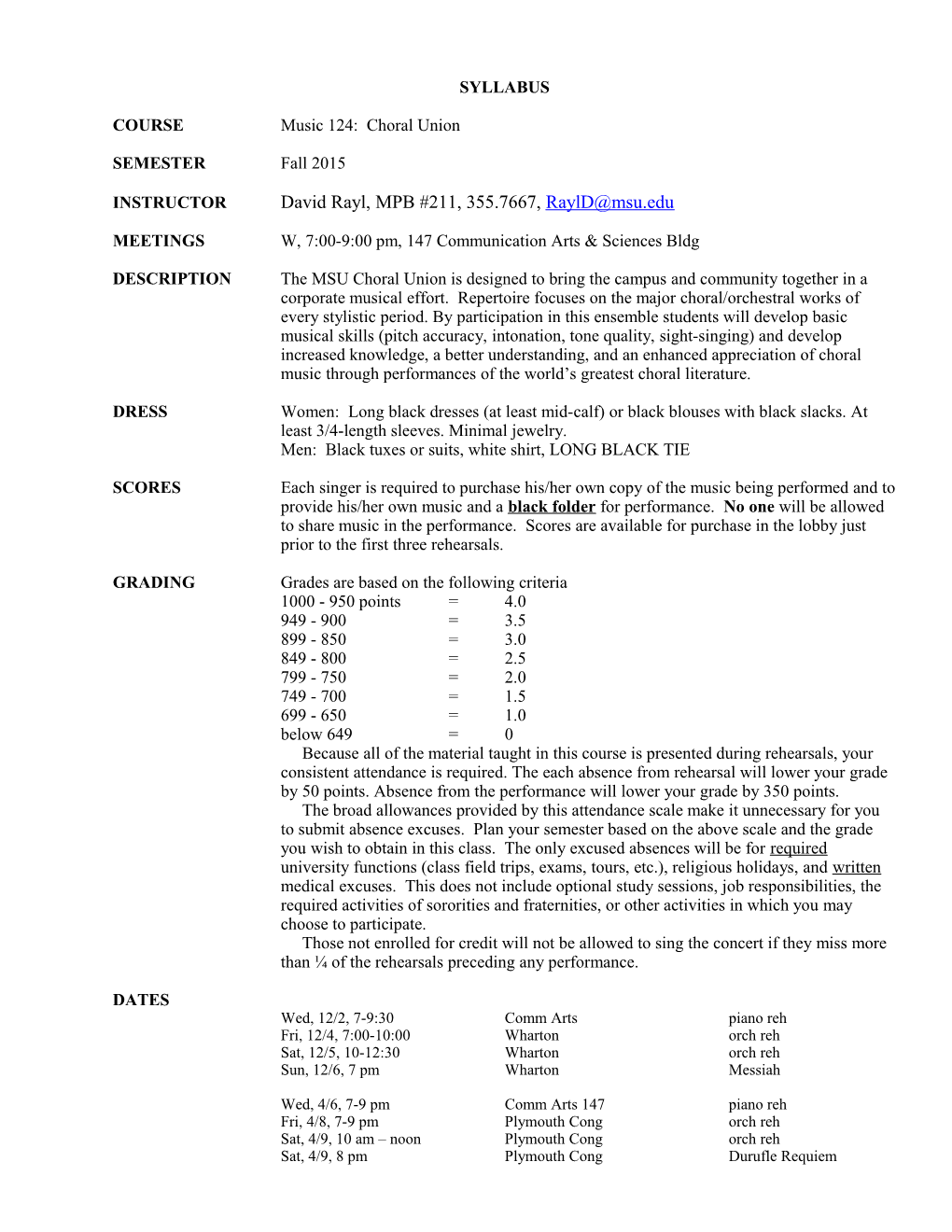 Coursemusic 124: Choral Union