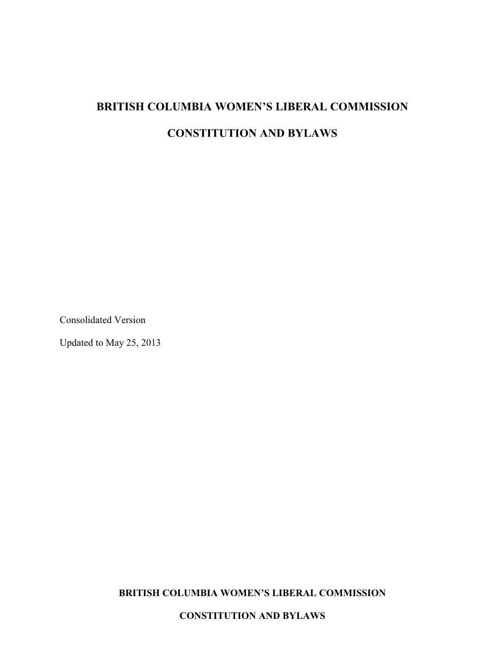 British Columbia Women S Liberal Commission