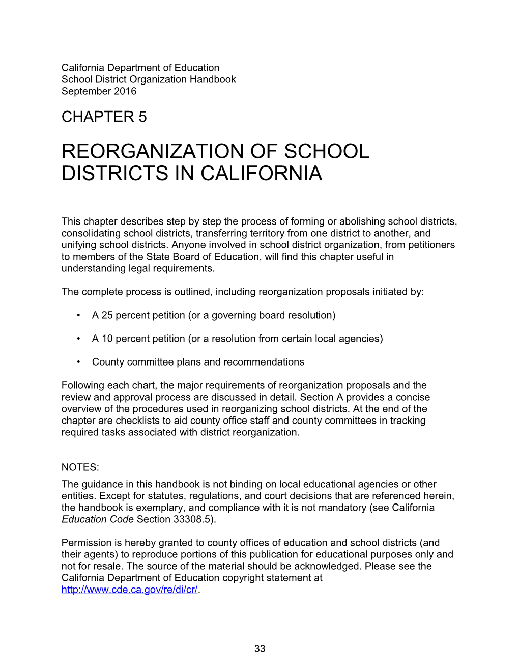District Organization Manual Chapter 5 - District Organization (CA Dept of Education)