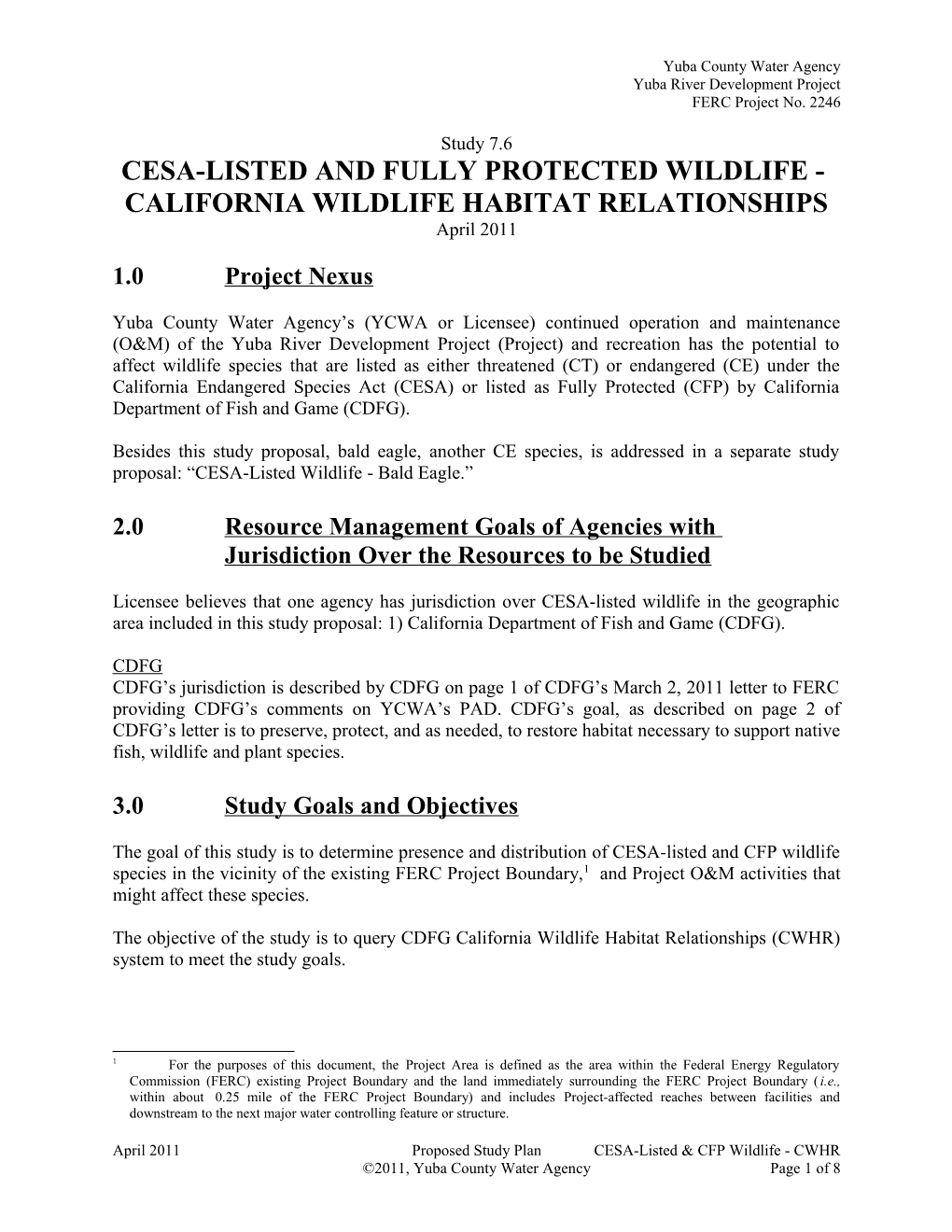 CESA-Listed and Fully Protected Wildlife - CWHR