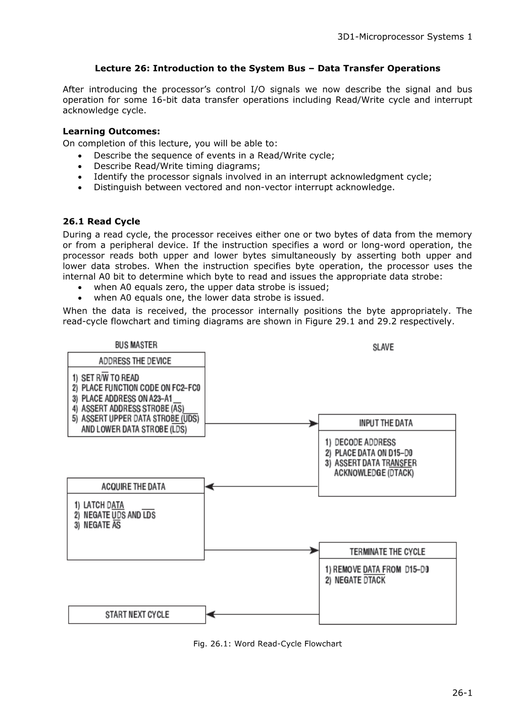 Lecture 29: Introduction to the System Bus Data Transfer Operations