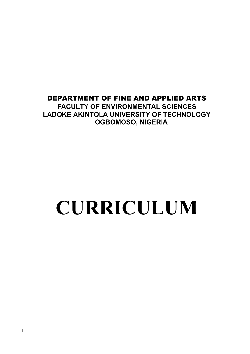 Department of Fine and Applied Arts