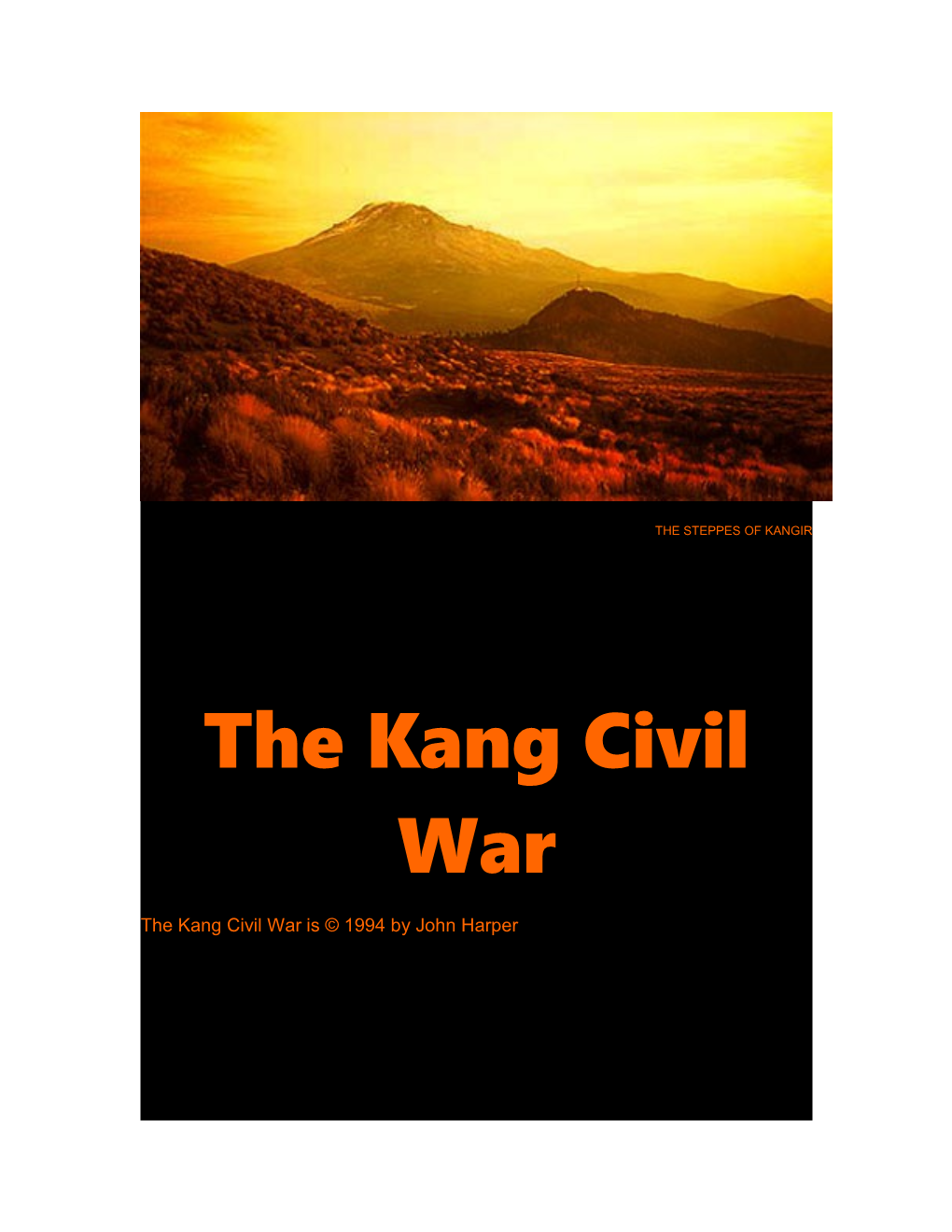 The Kang Civil War