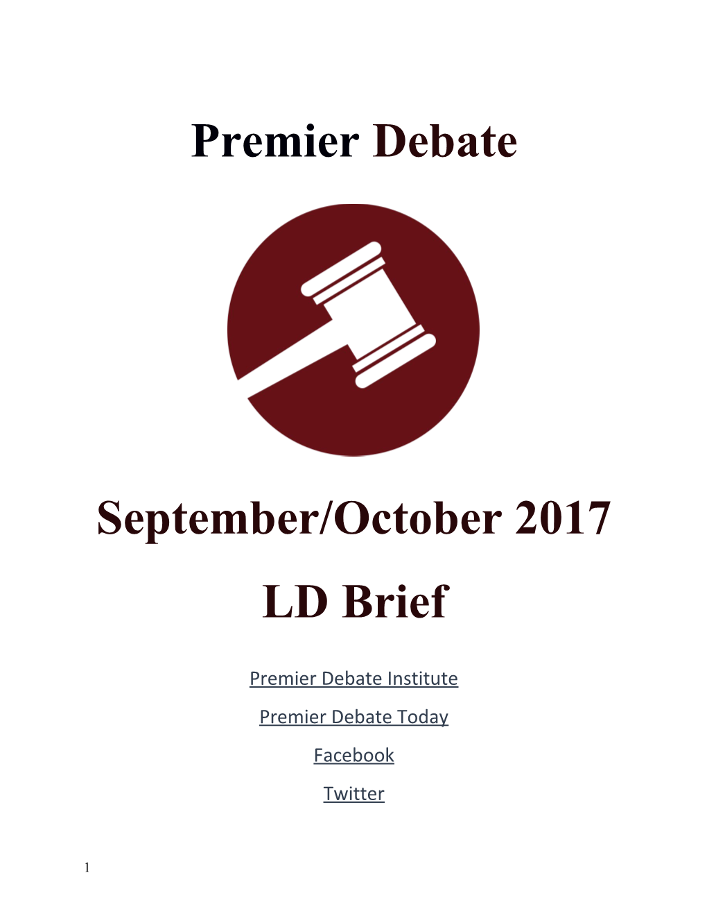 Premier Debate