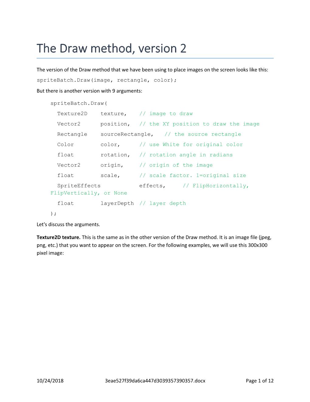 The Draw Method, Version 2