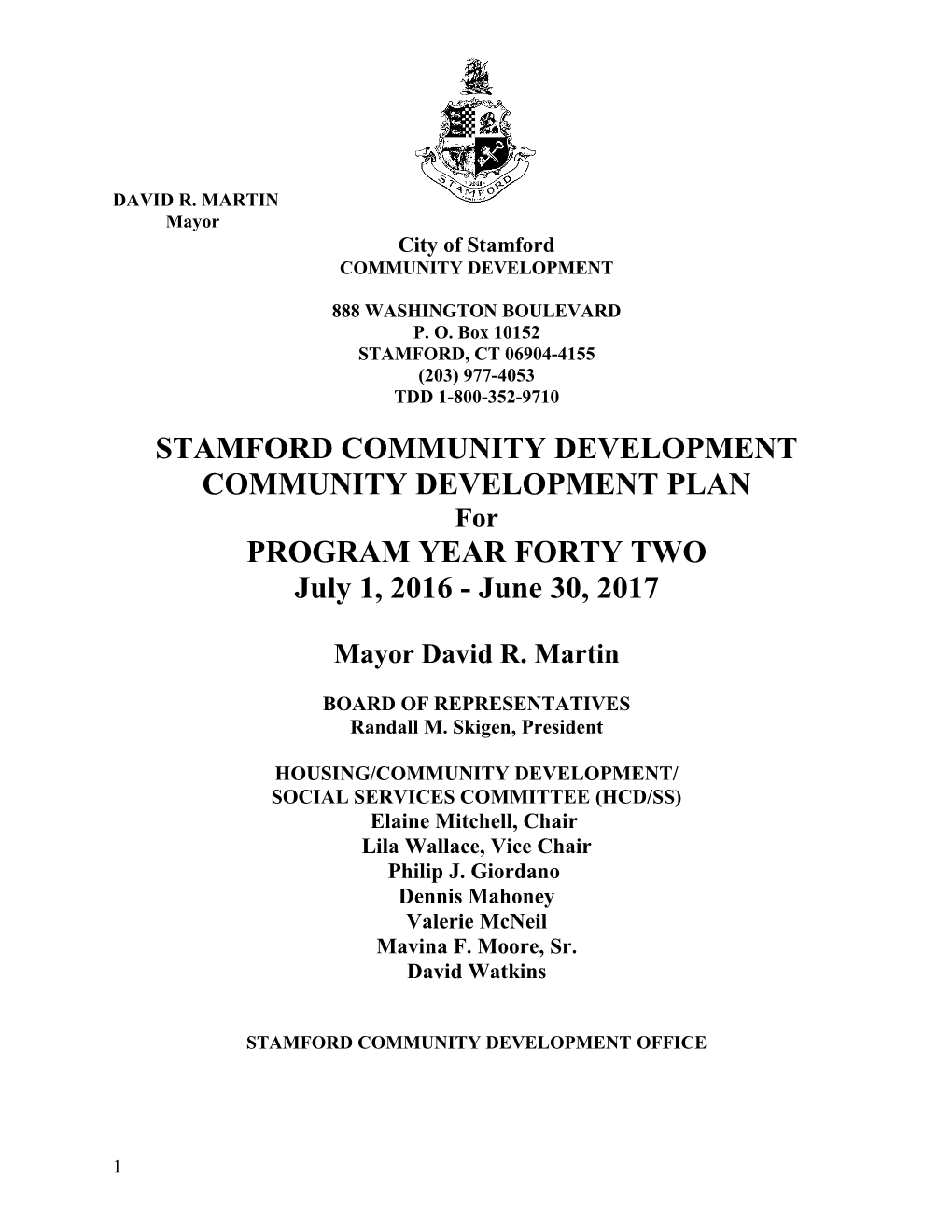 Stamford Community Development