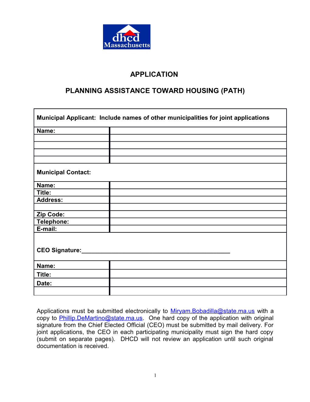 Planning Assistance Toward Housing (Path)