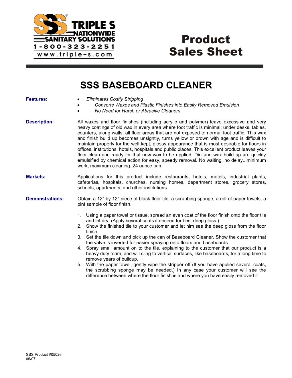 Sss Baseboard Cleaner