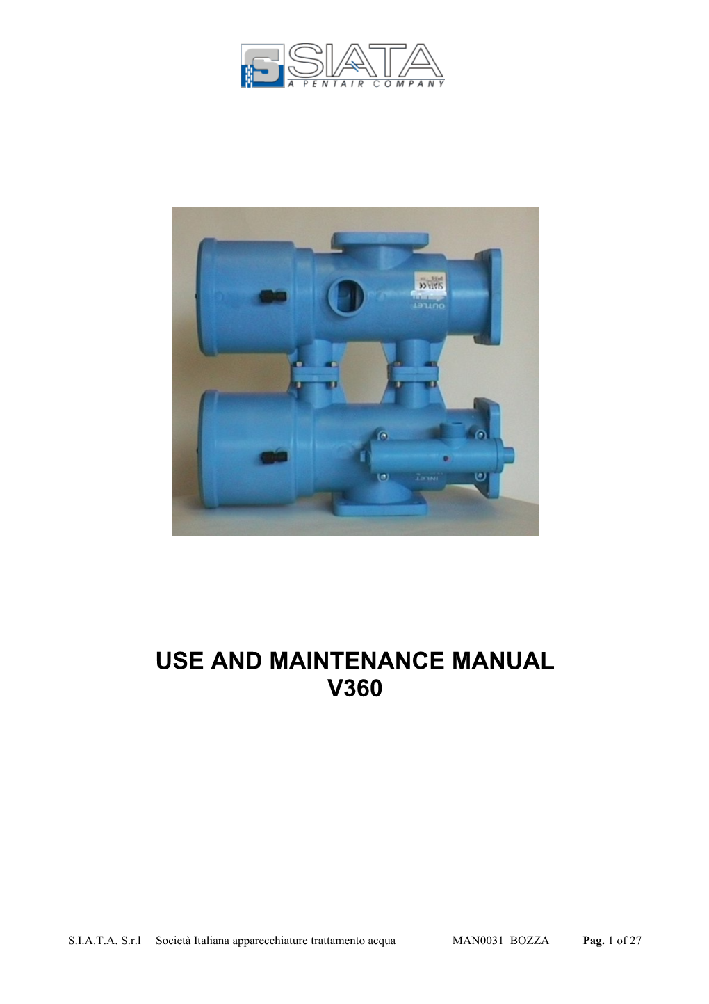 Use and Maintenance Manual