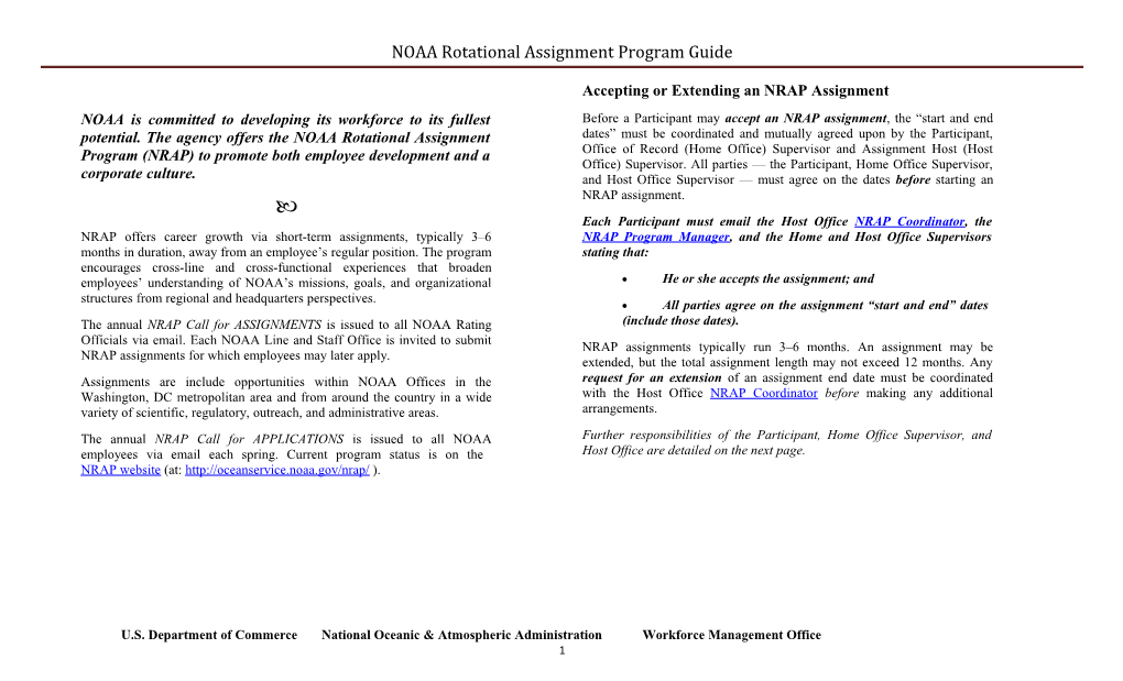 NOAA Rotational Assignment Program Guide