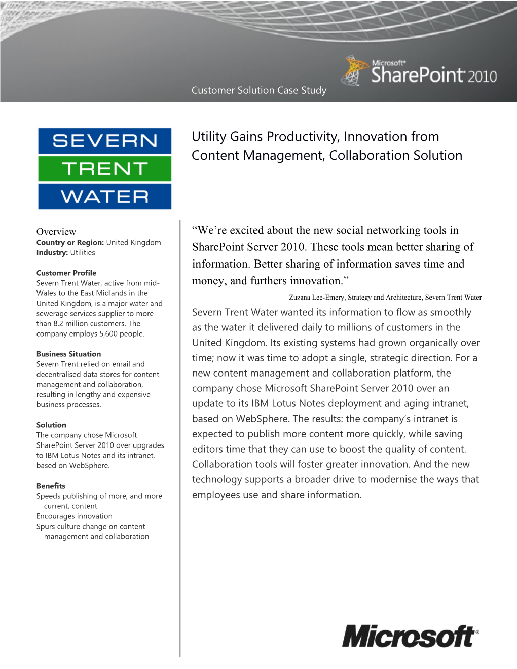 Utility Gains Productivity, Innovation from Content Management, Collaboration Solution