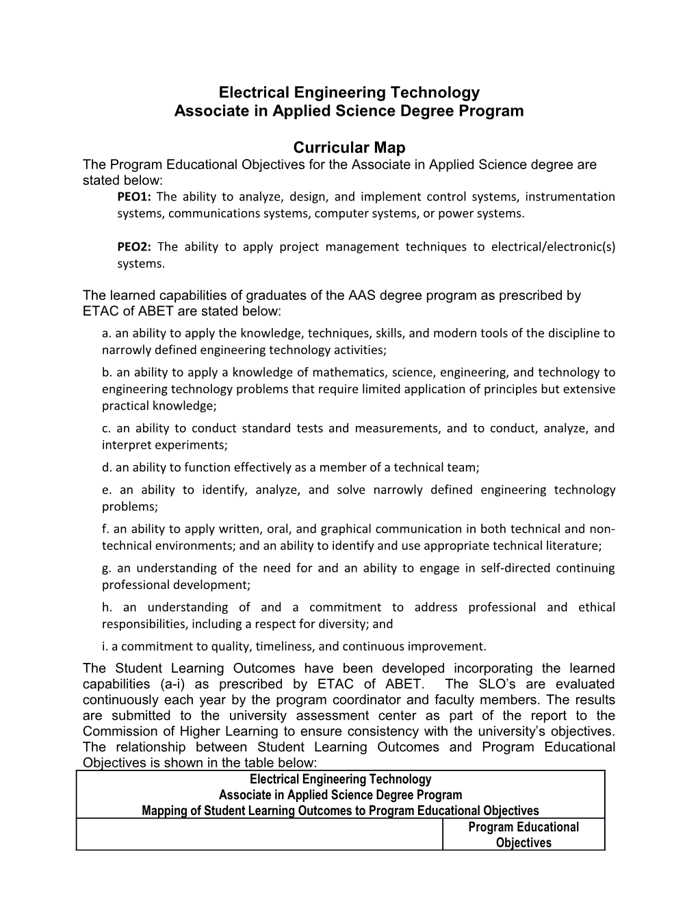 Associate in Applied Science Degree Program