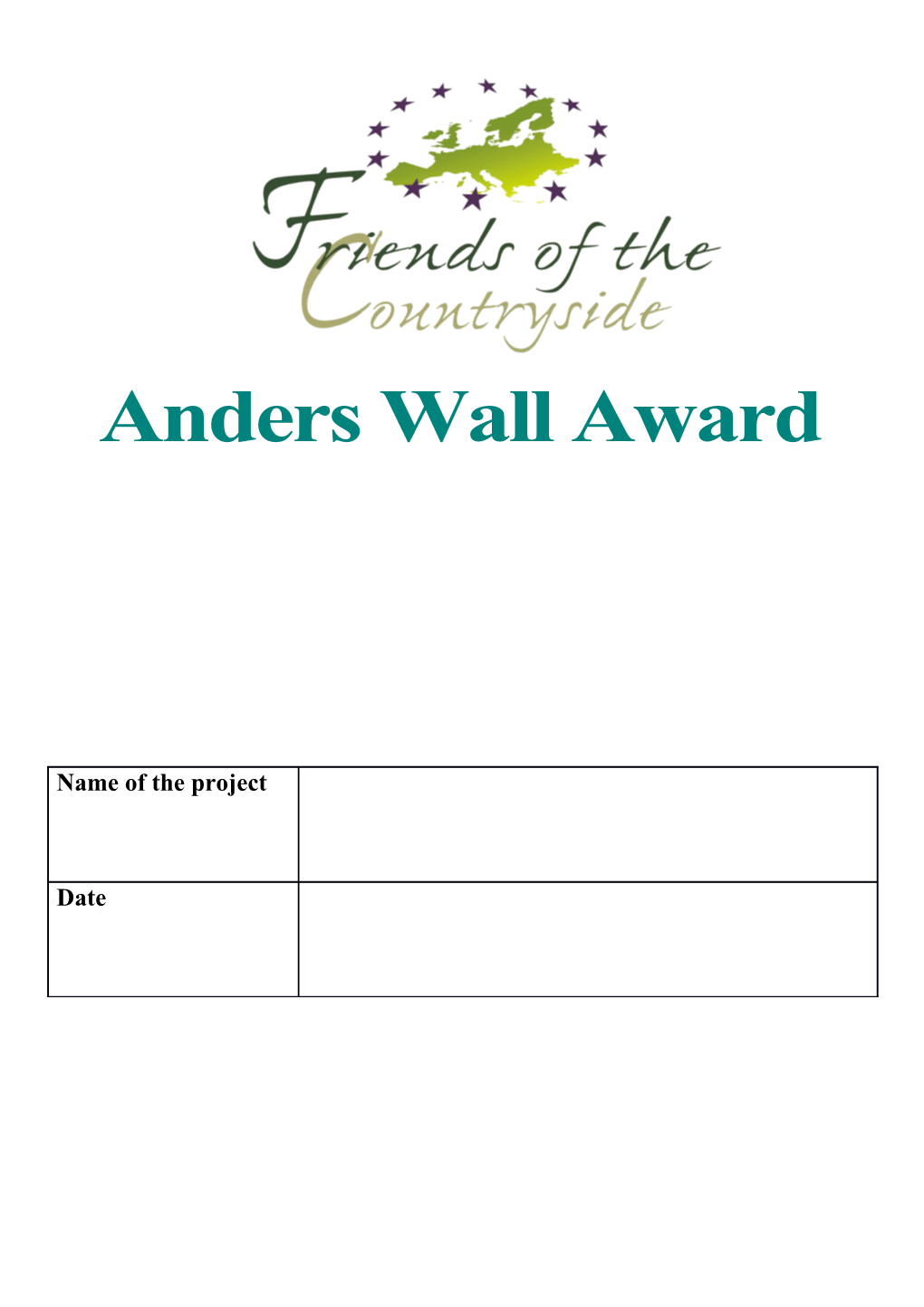 Anders Wall Award
