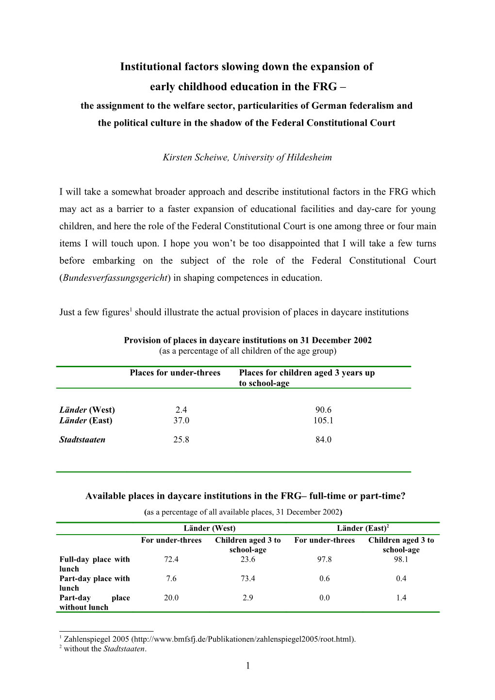 The Role of the Federal Constitutional Court in the FRG