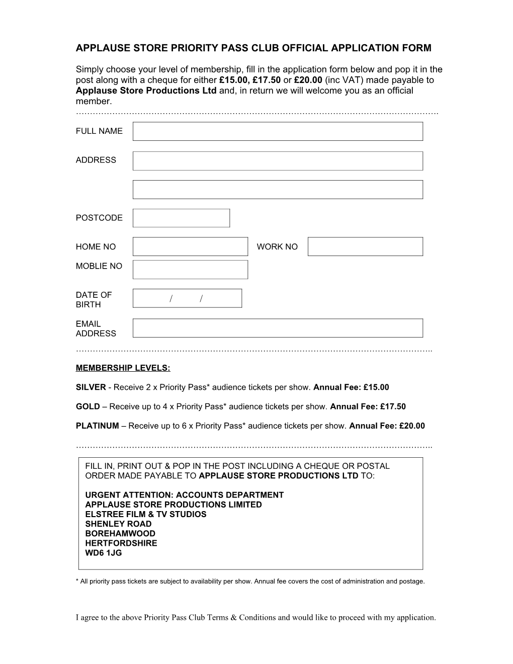 Applausestoreprioritypass Club Official Application Form