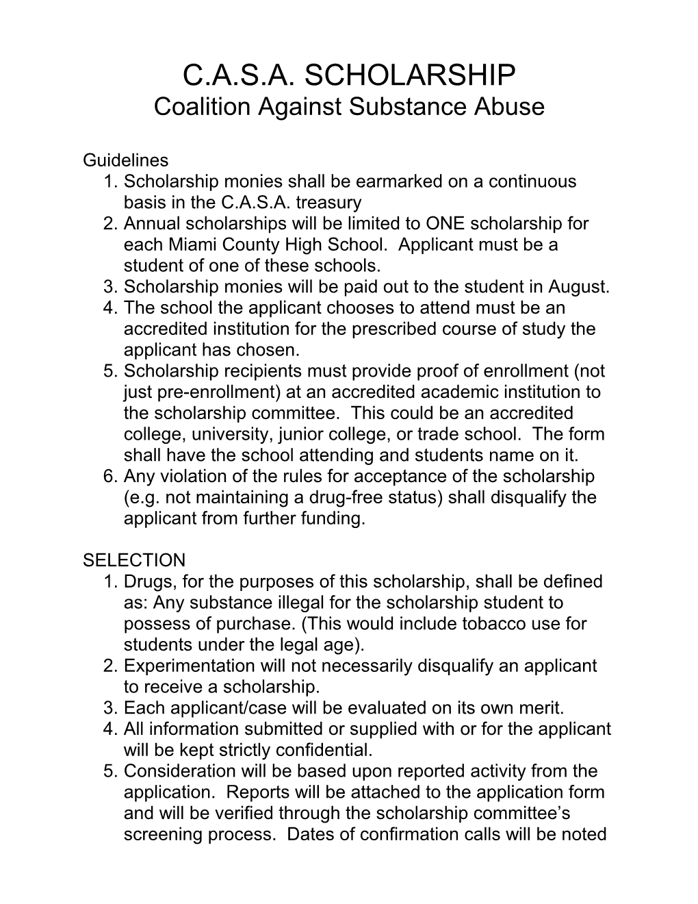 Coalition Against Substance Abuse