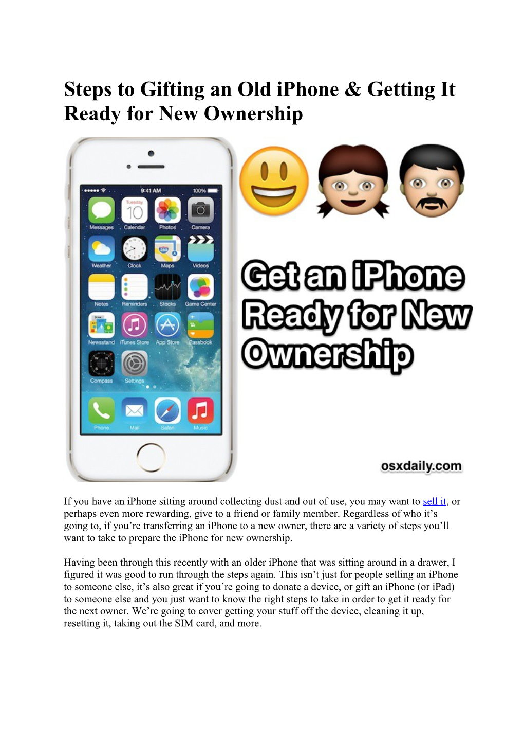 Steps to Gifting an Old Iphone & Getting It Ready for New Ownership
