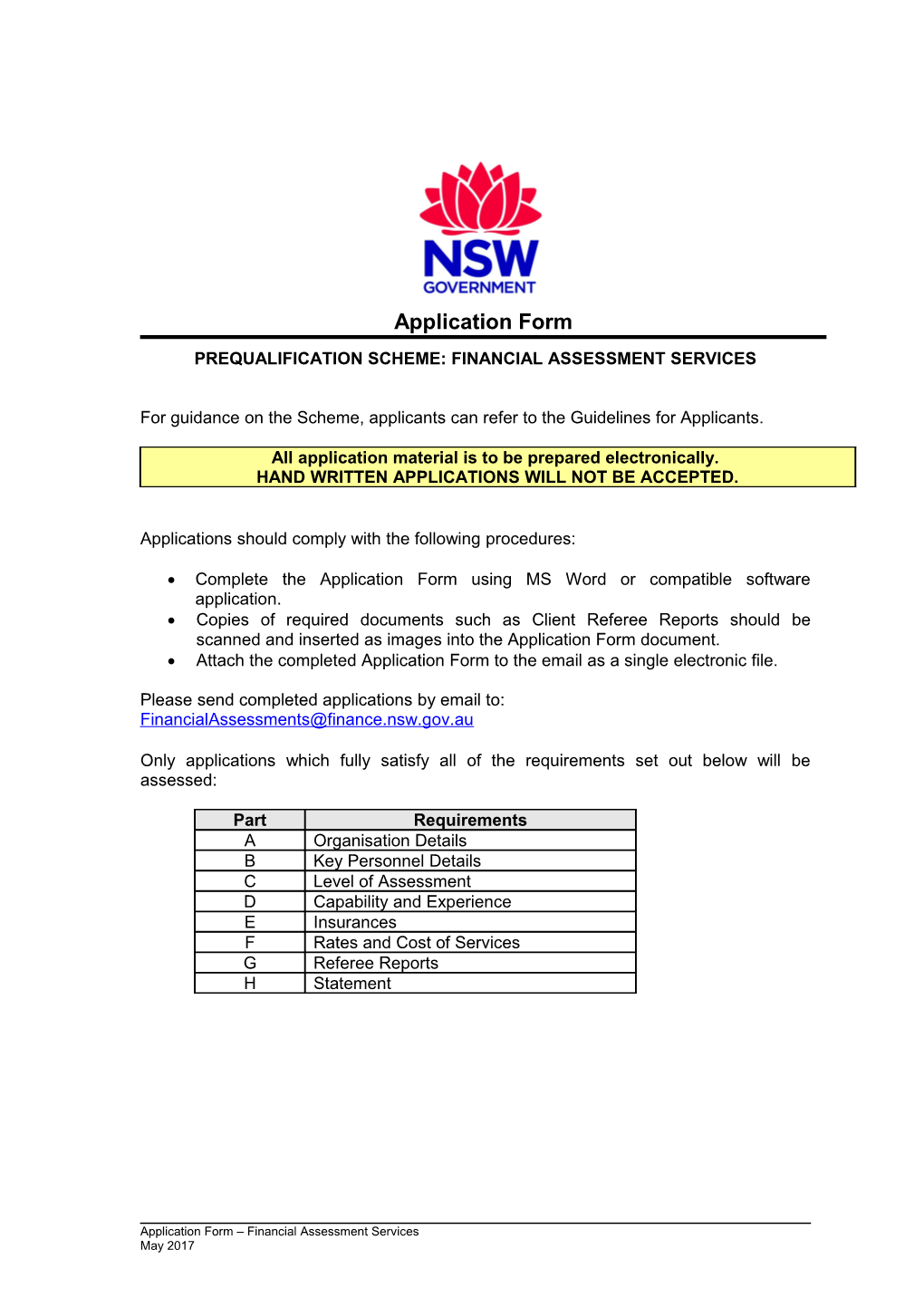 SCHEDULE 1 Standard Conditions