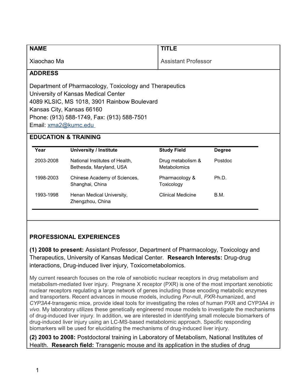 R01, NIDDK, 02/20/2012 01/31/2017. Direct Funds: $1,087,500.00. Mechanisms of Adverse Effects