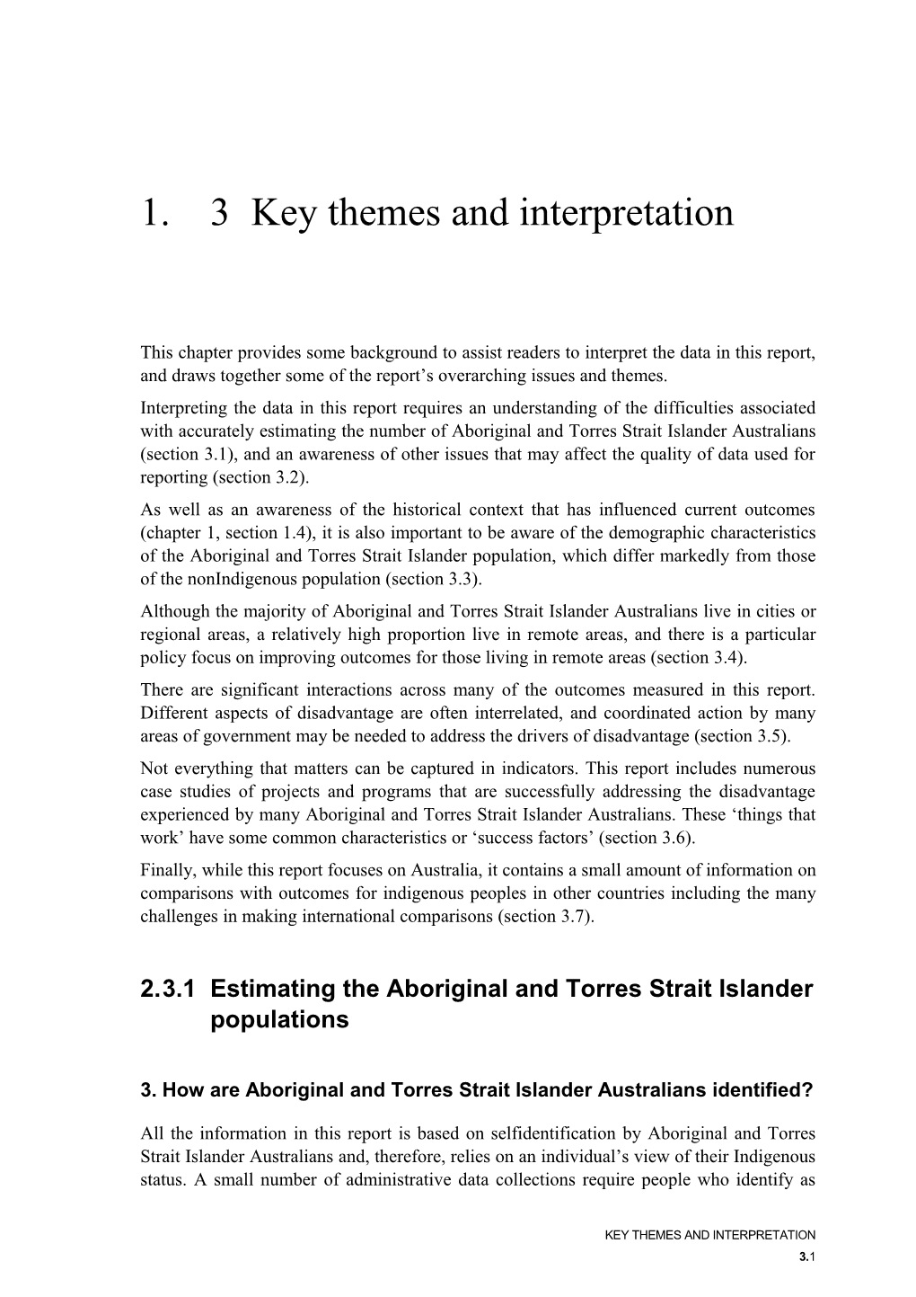 Chapter 3 - Key Themes and Interpretation - Overcoming Indigenous Disadvantage 2016