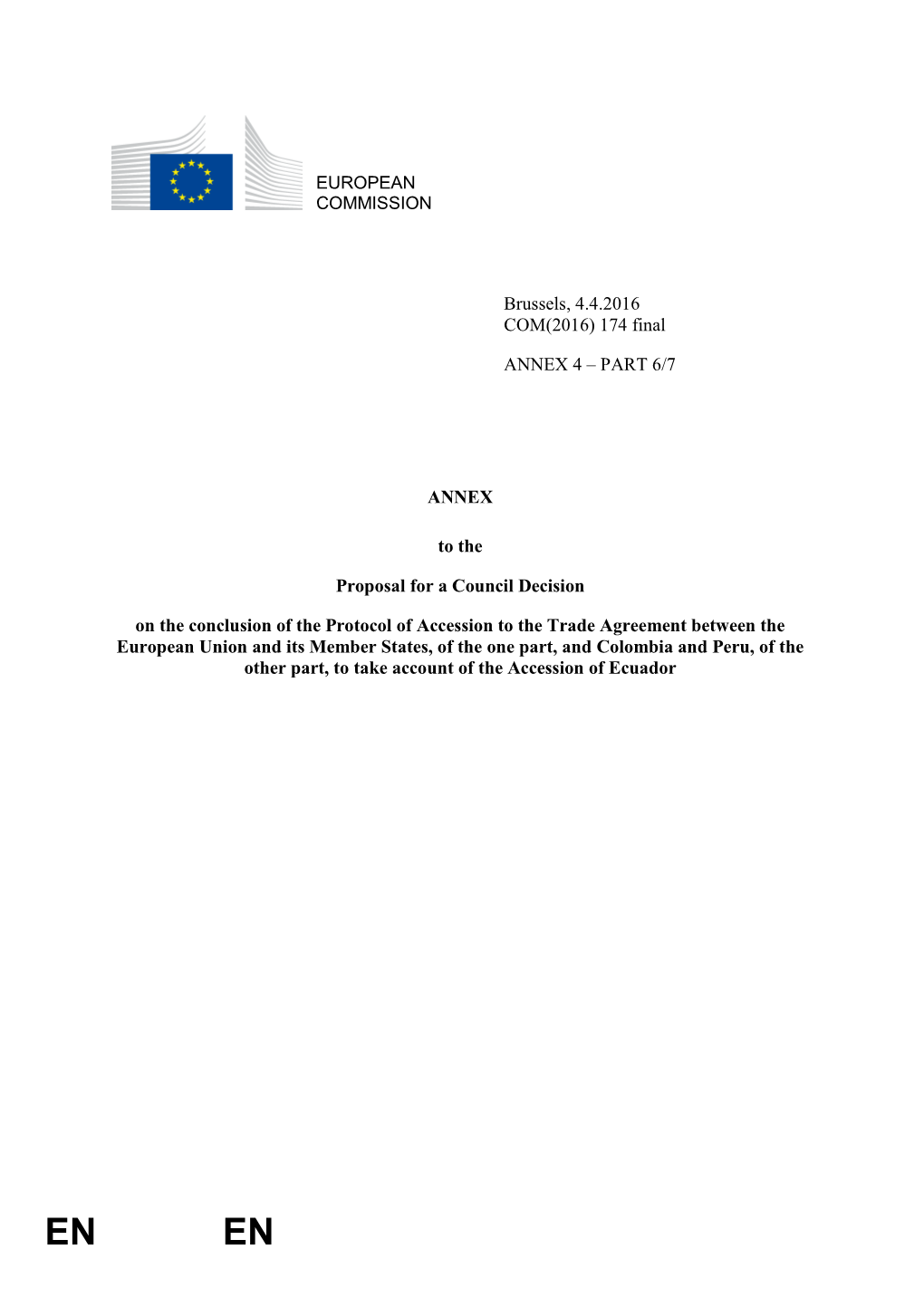 Tariff Elimination Schedule of the Eu Party for Goods Originating in Ecuador