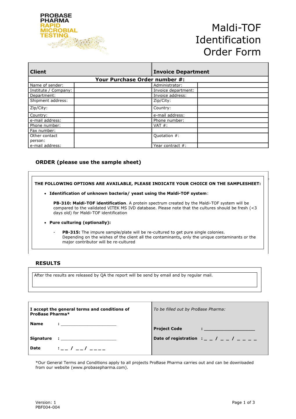 Maldi-TOF Identification