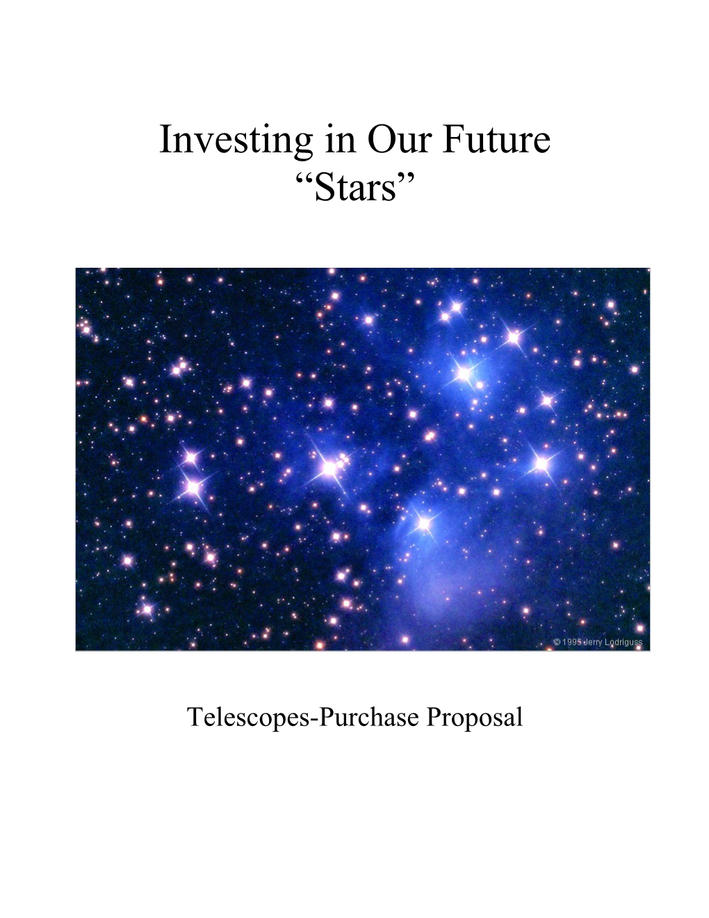 Telescopes-Purchase Proposal