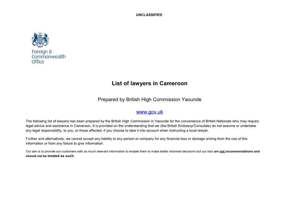 Annex E - Template for Lawyers List