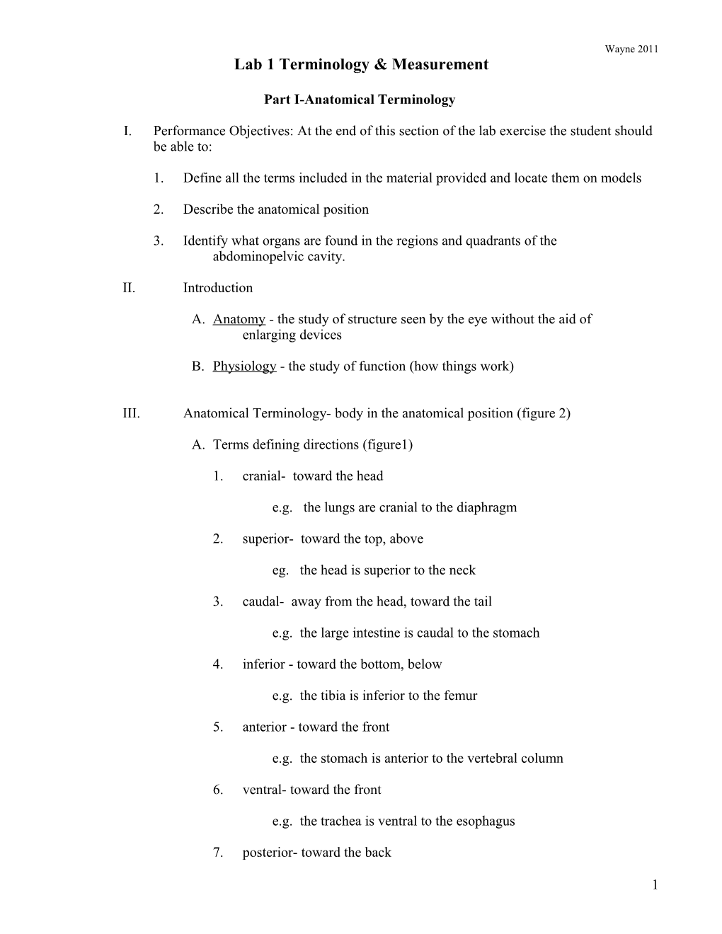 Lab 1 Terminology & Measurement