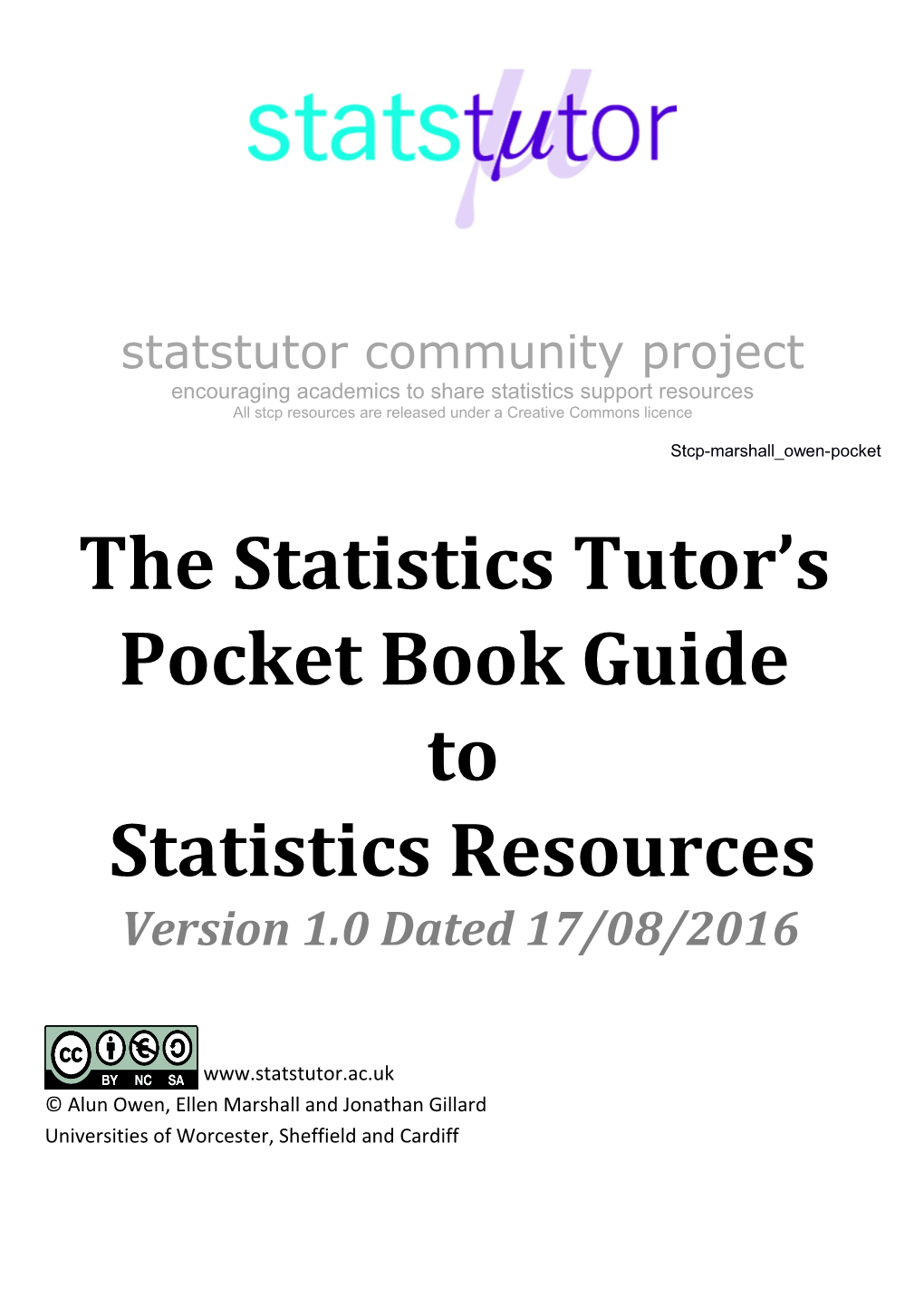 Encouraging Academics to Share Statistics Support Resources