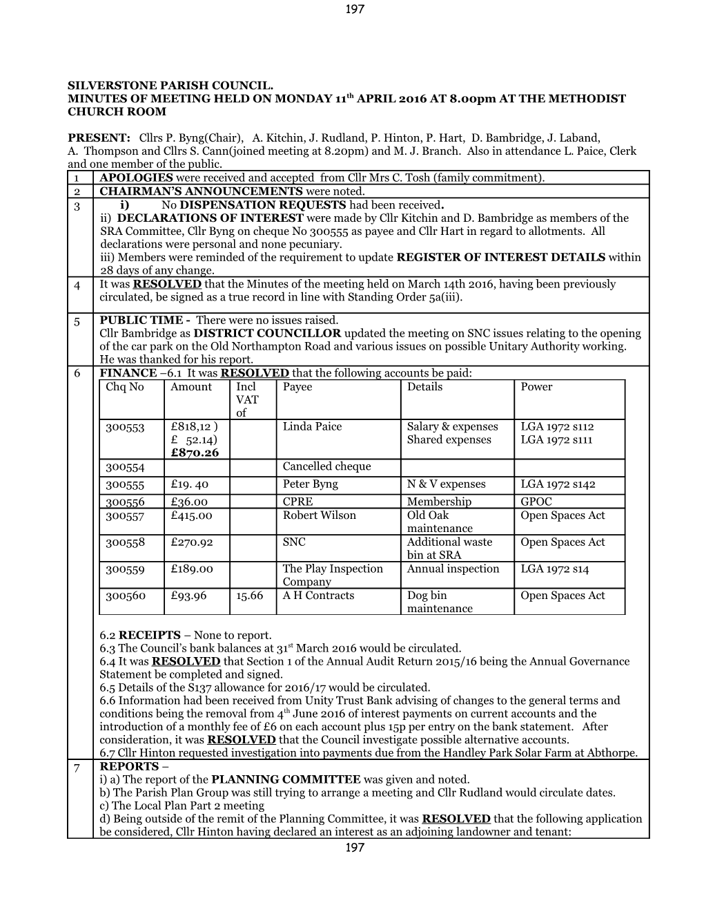 Silverstone Parish Council