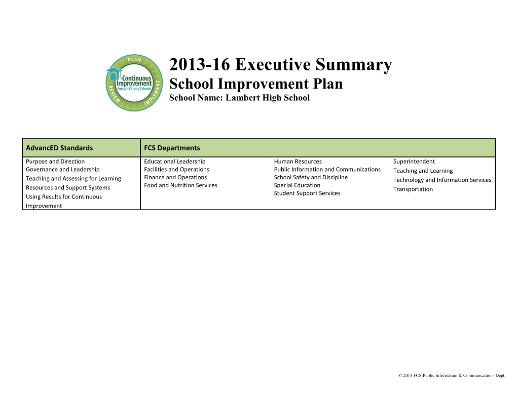 All Certified Staff Will Be Oriented to the LHS Culture