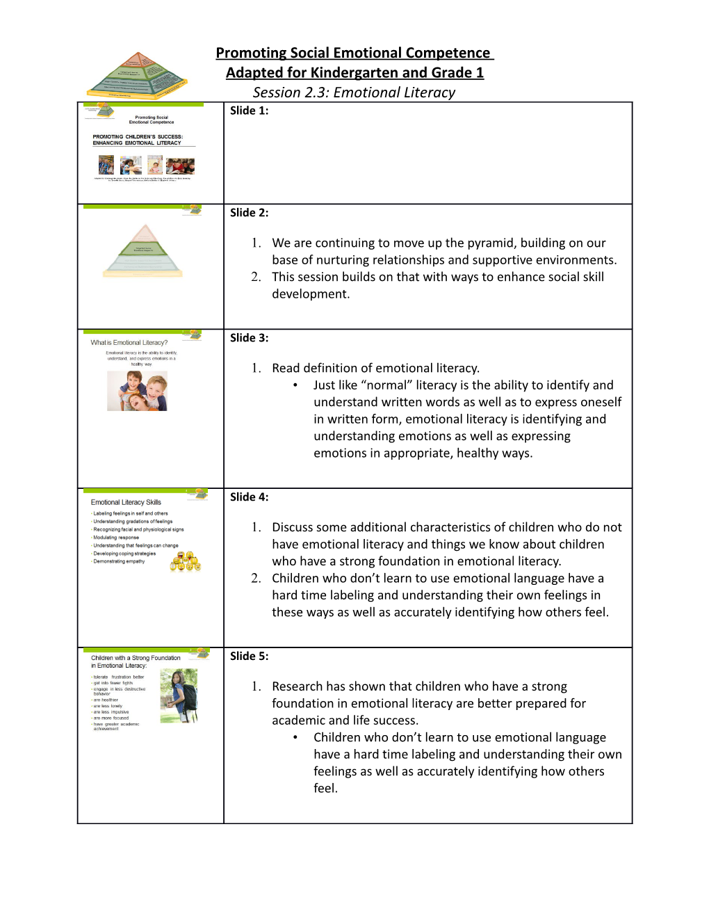 This Session Builds on That with Ways to Enhance Social Skill Development