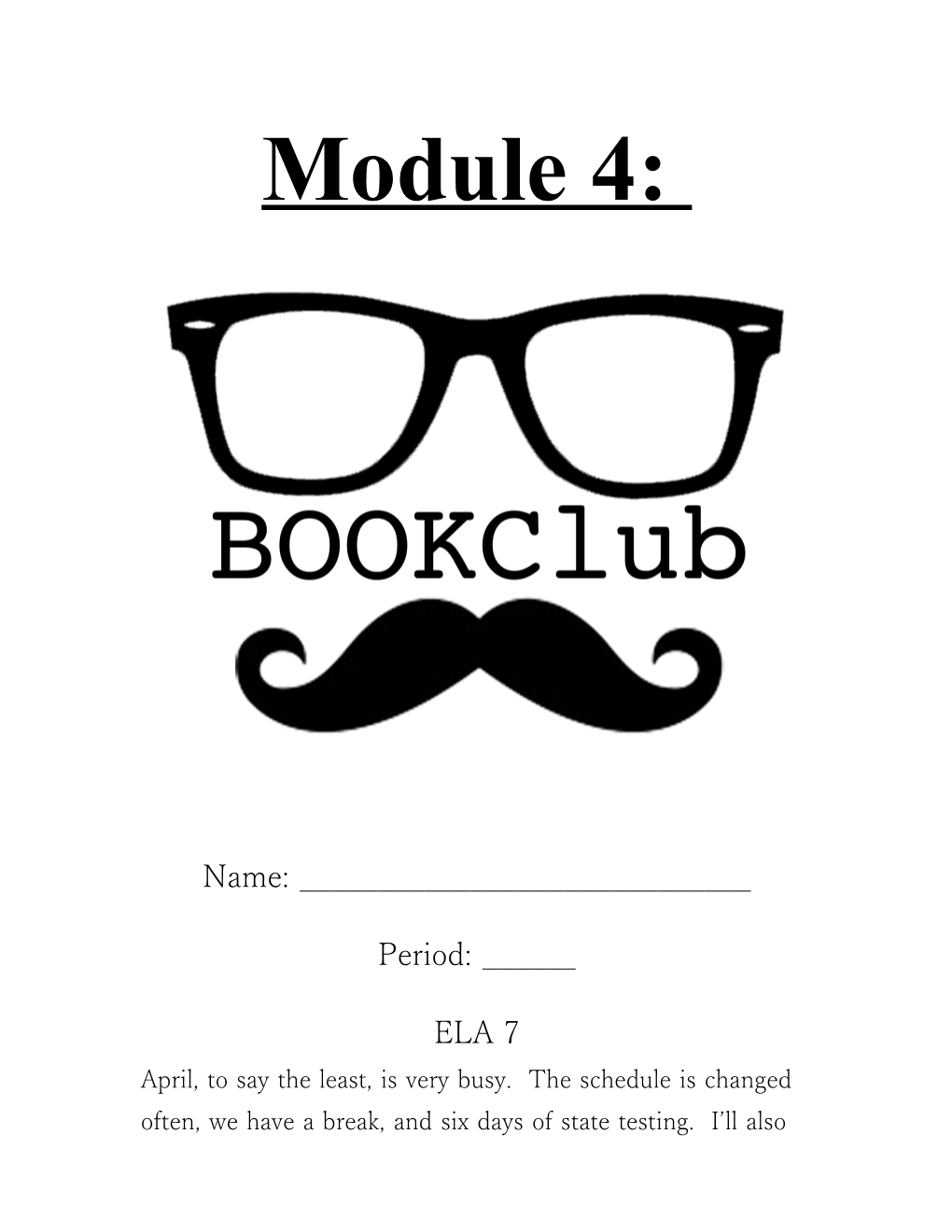 STEP 1: Intro to the Book Club & Forming Book Clubs