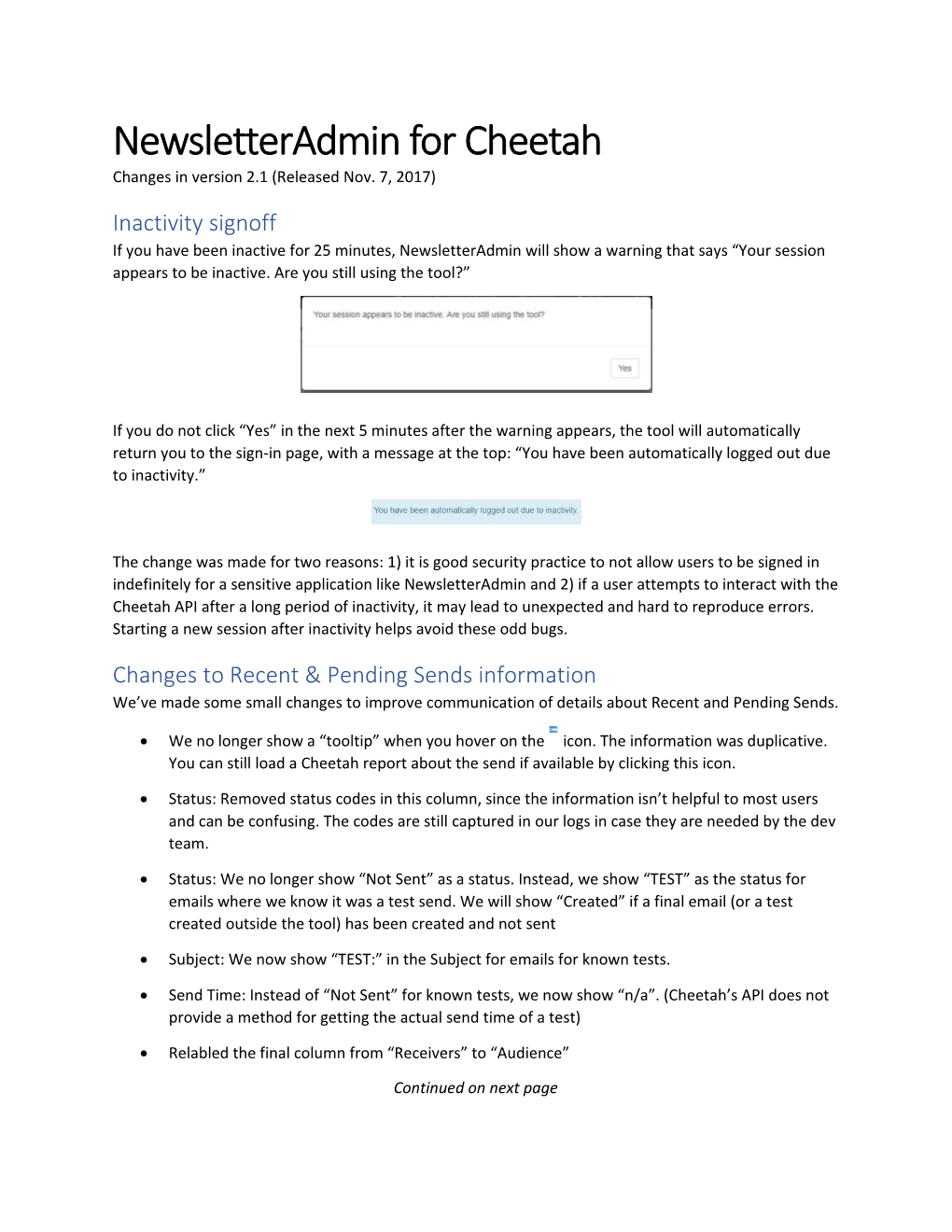 Newsletteradmin for Cheetah