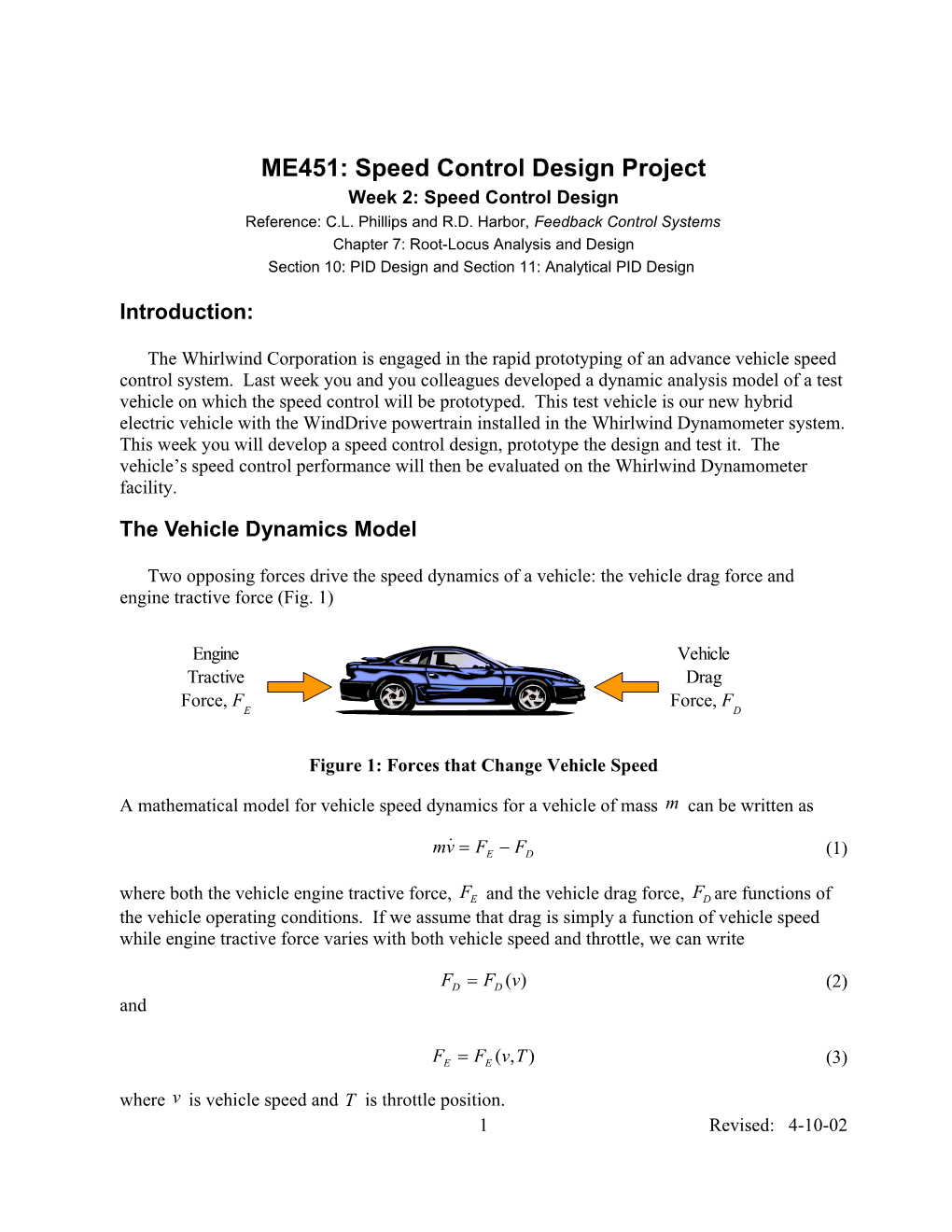 Speed Control Design