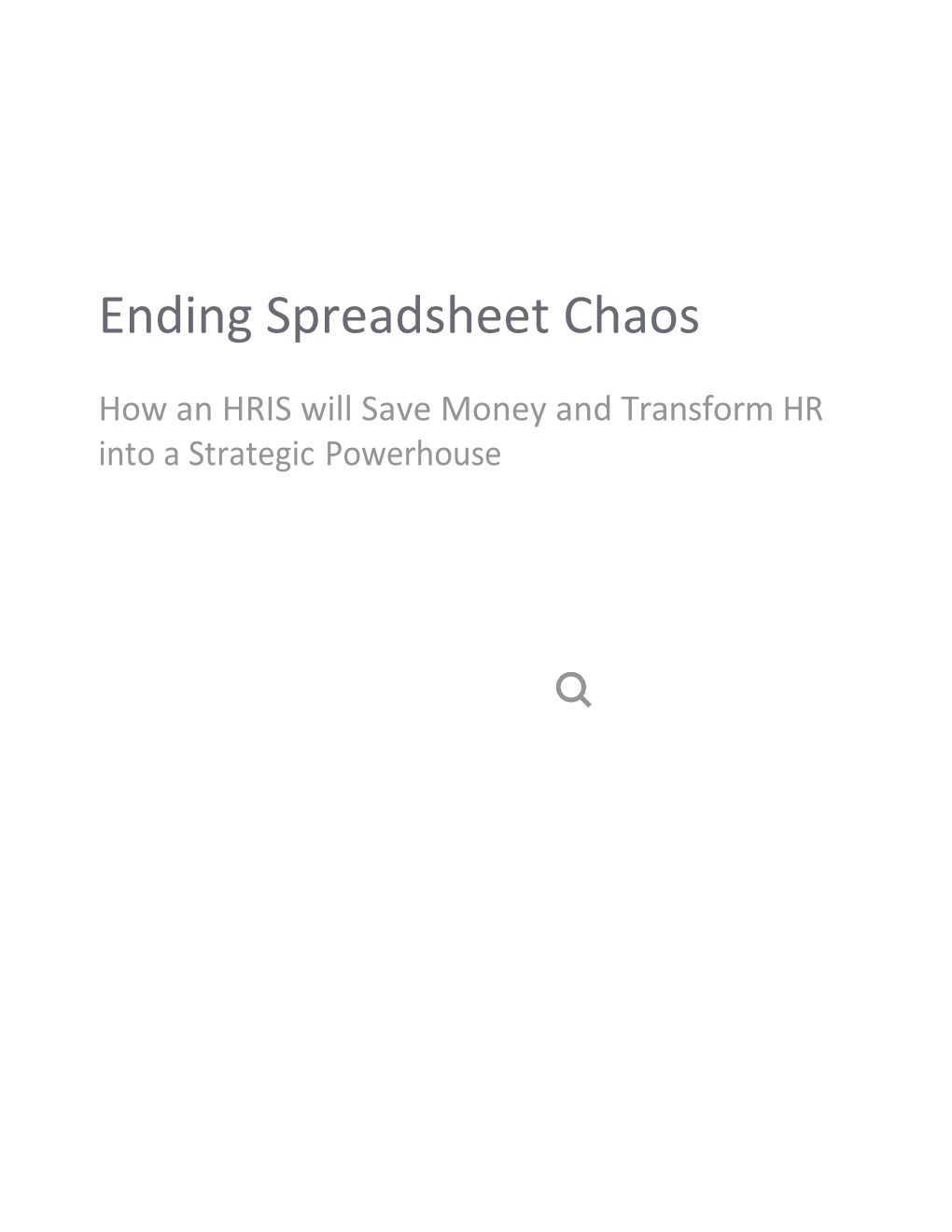 Ending Spreadsheetchaos