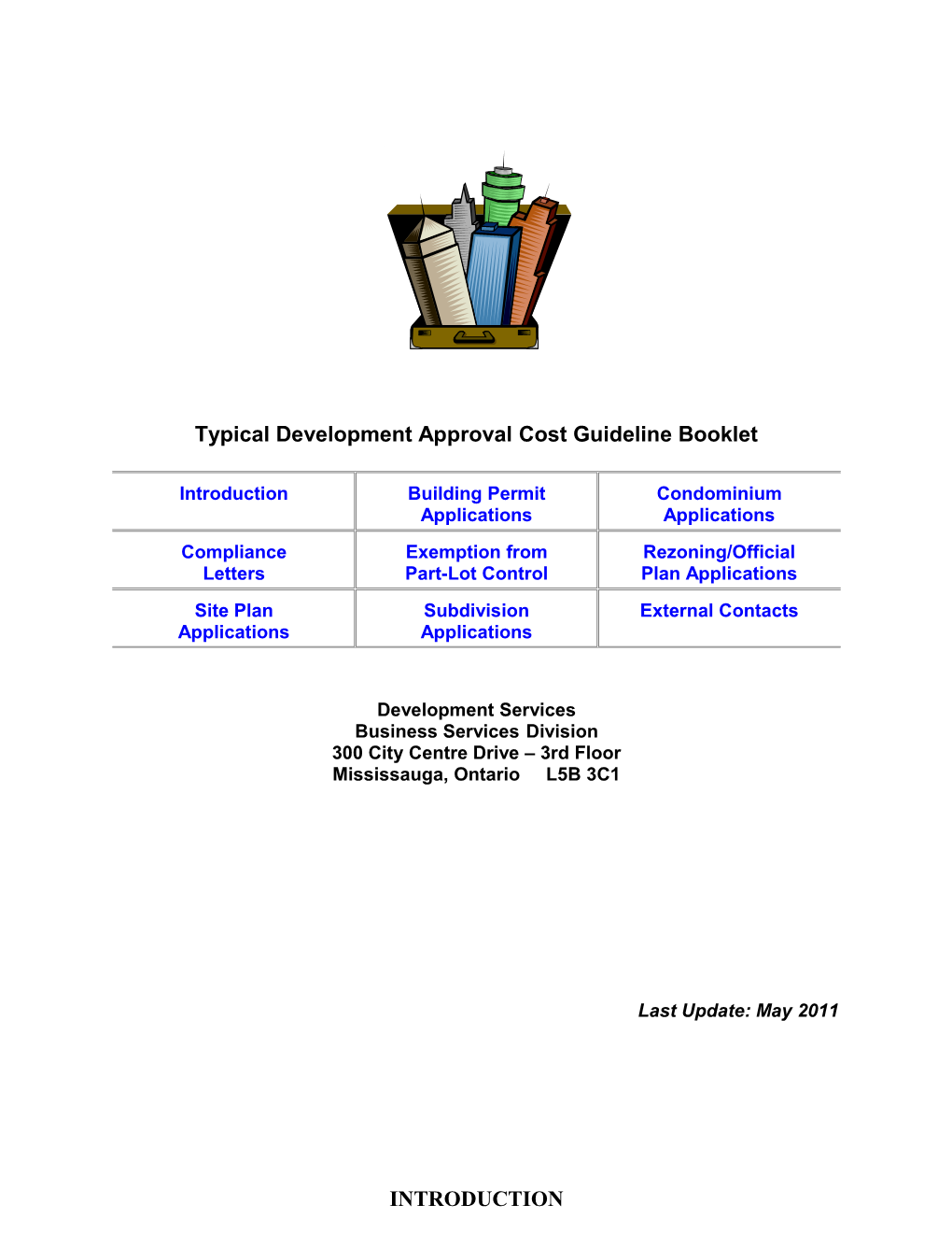 Typical Development Approval Cost Guideline Booklet