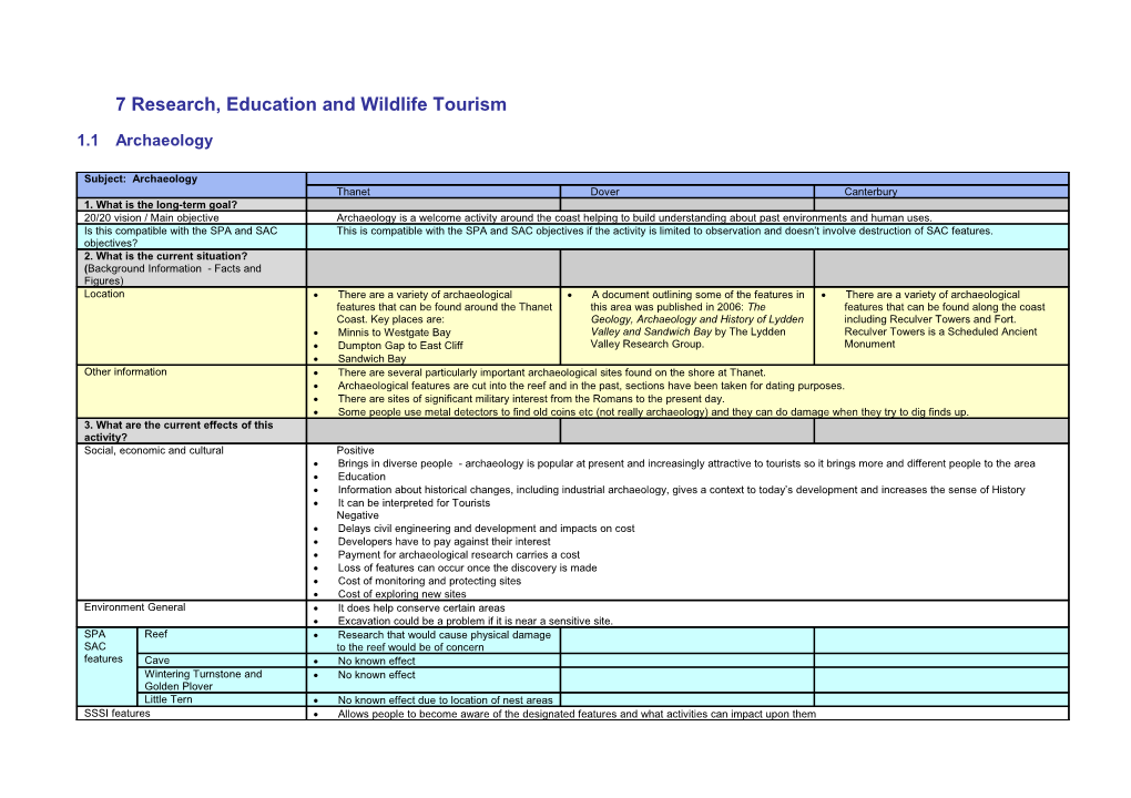 7 Research, Education and Wildlife Tourism