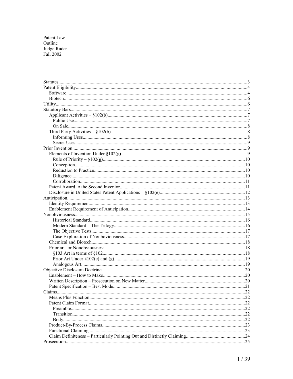 Patent Eligibility