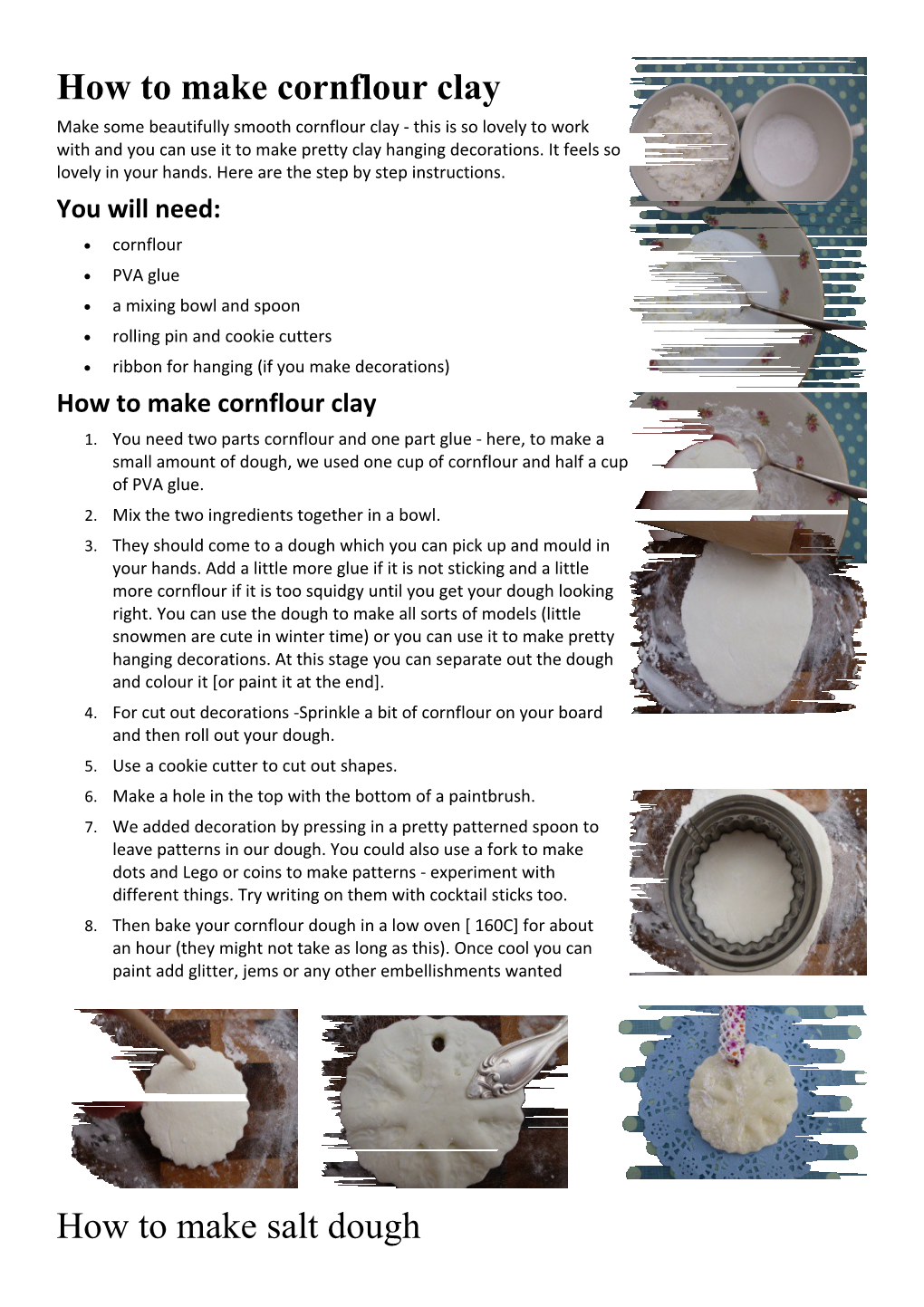 How to Make Cornflour Clay