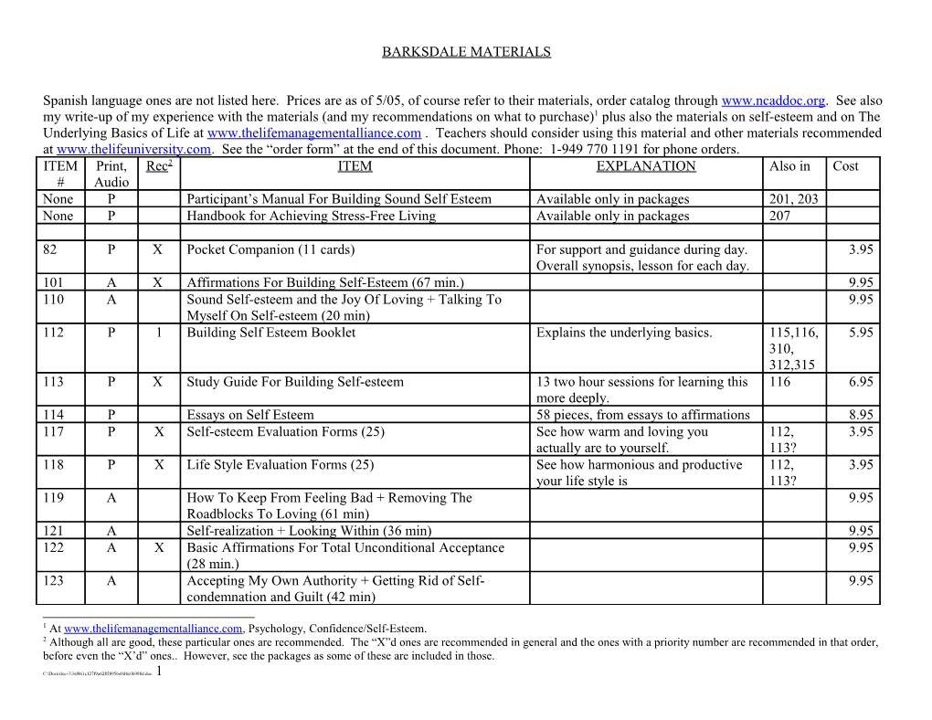 Barksdale Materials