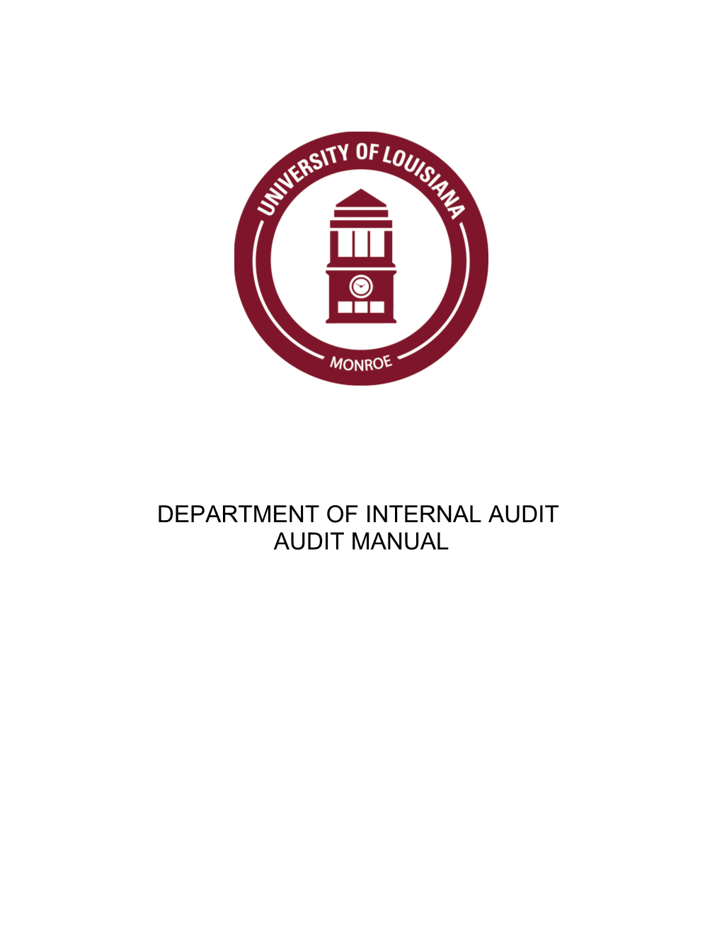 Ulm Department of Internal Audit Audit Manual