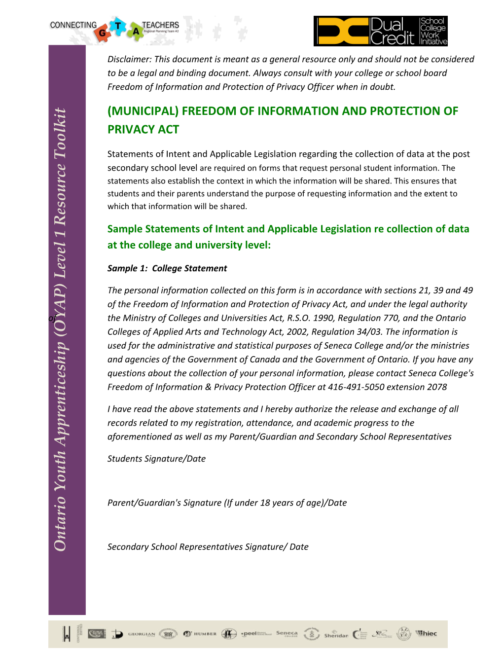 (Municipal) Freedom of Information and Protection of Privacy Act