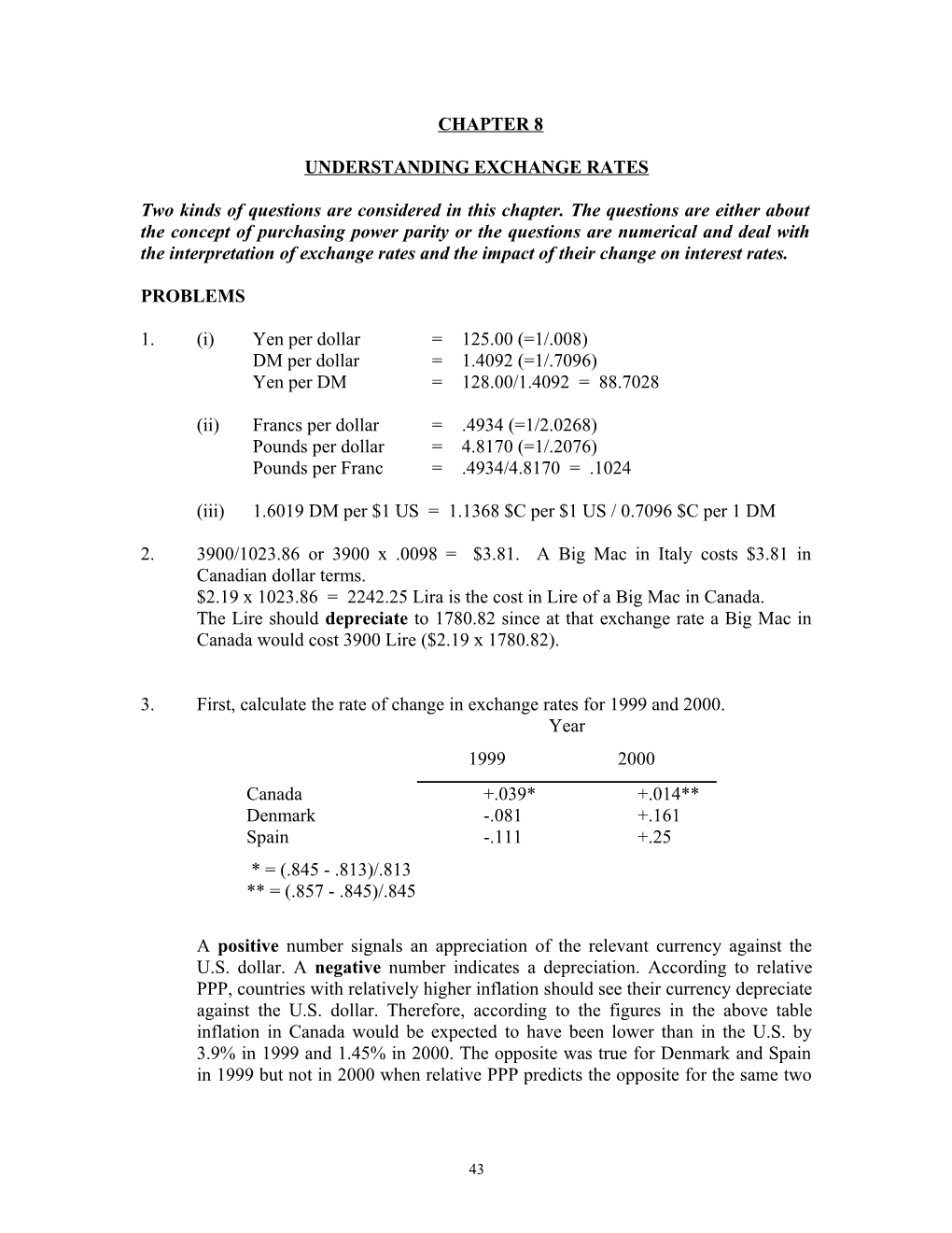 Understanding Exchange Rates