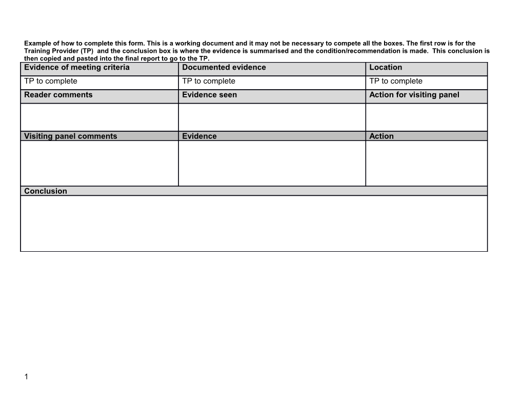 Essential Requirement 1: Overarching Policy Statement