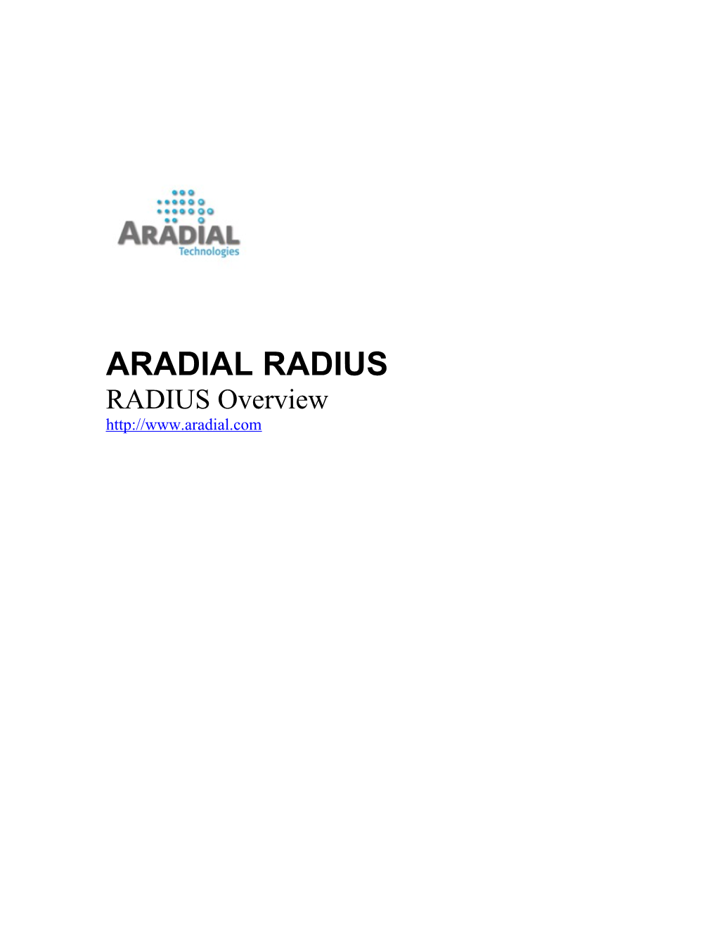 ARADIAL Radiusproduct Overview