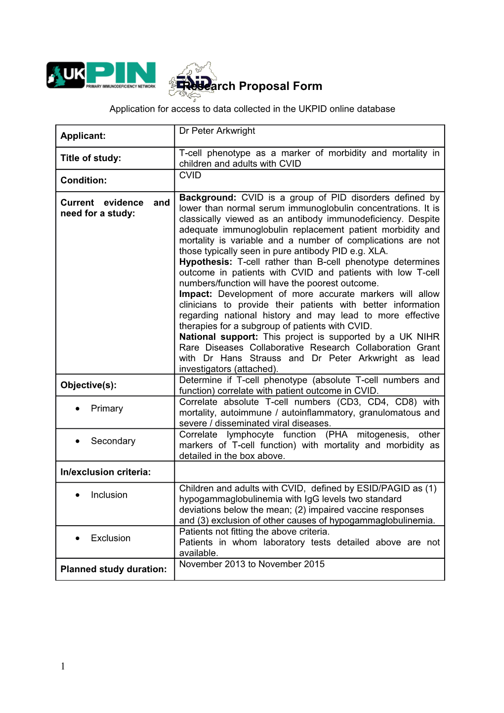 ESID Online Patient and Research Database